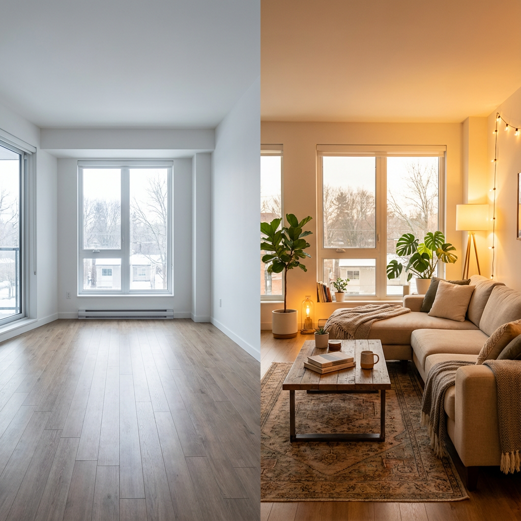 Virtuelles Home Staging Vorher-Nachher